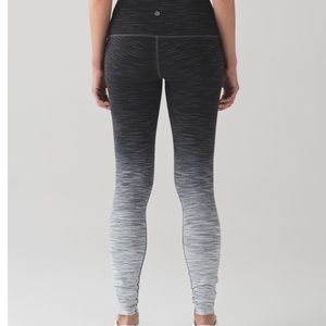 lululemon athletica Black to Gray Ombre Leggings